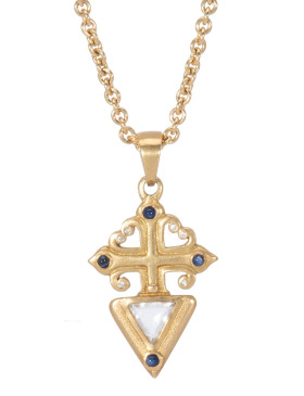 Diamond and Sapphire Sophia's Cross