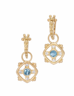 Aquamarine and Diamond Circe Drops
