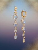 Four-tiered Moonstone and Diamond Drops View 1