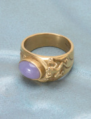 Chalcedony Frog in a Pond Ring View 1