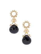 Black Spinel and Diamond Aria Drops View 1