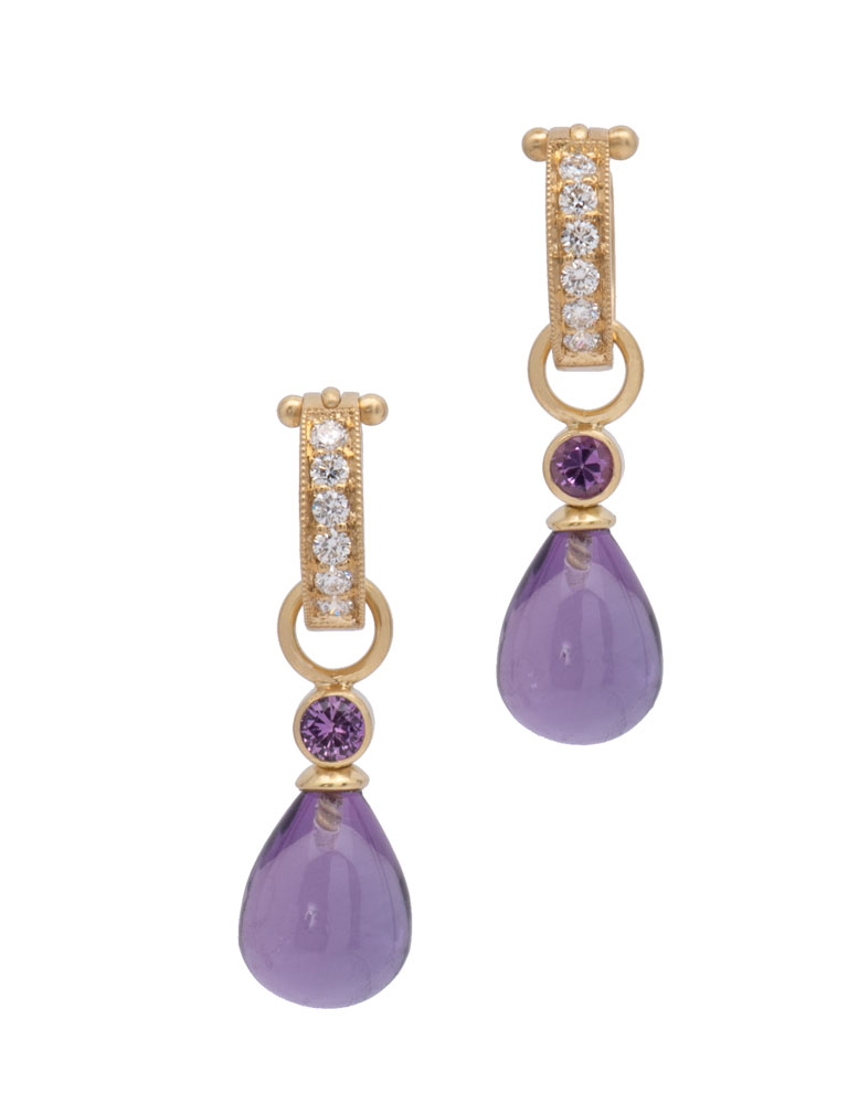 Amethyst and Purple Sapphire Drops