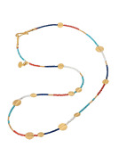 Multi-stone Gold Disc Necklace Main View