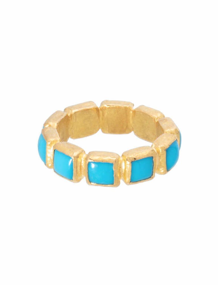 Turquoise and 24kt Gold Ring