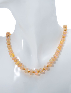 Ethiopian Hydrophane Opal Necklace 18