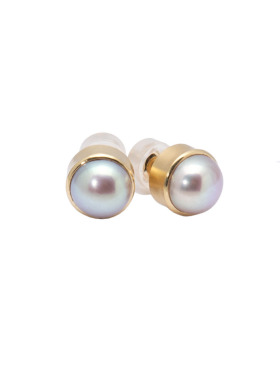 Pale Mauvy Pearl Studs
