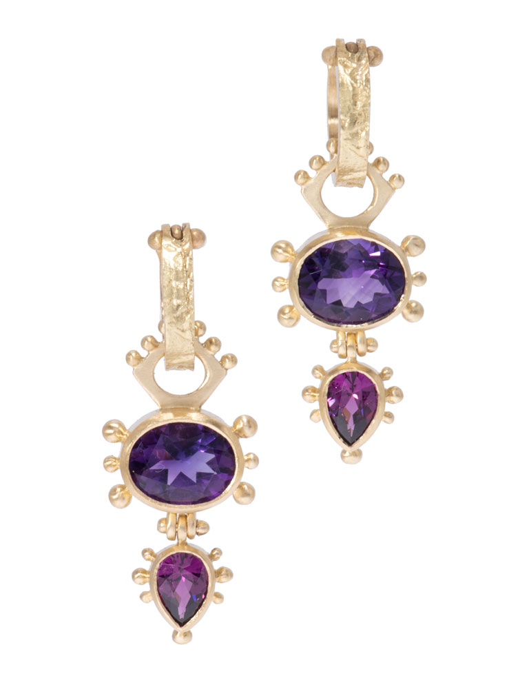 Amethyst and Grape Garnet Geneva Drops