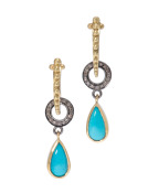 Persian Turquoise Micro Pave Teardrops Main View