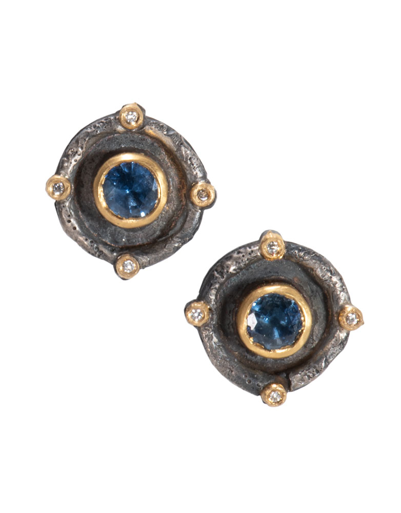 Sapphire Romanesque Studs