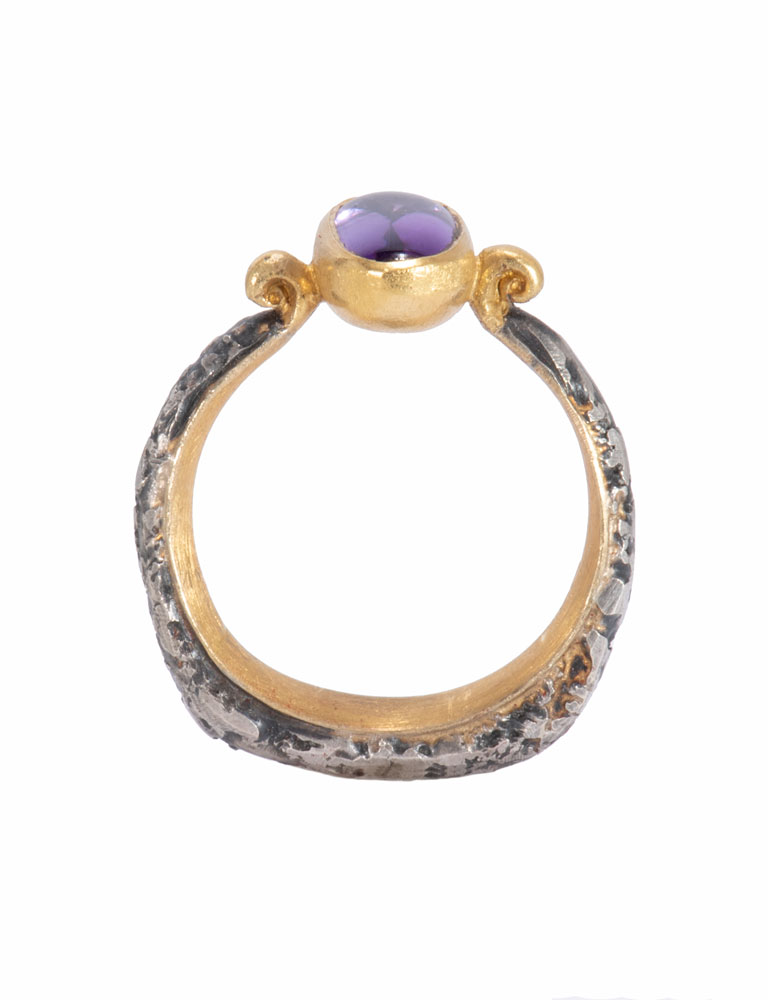 Amethyst Lyra Ring