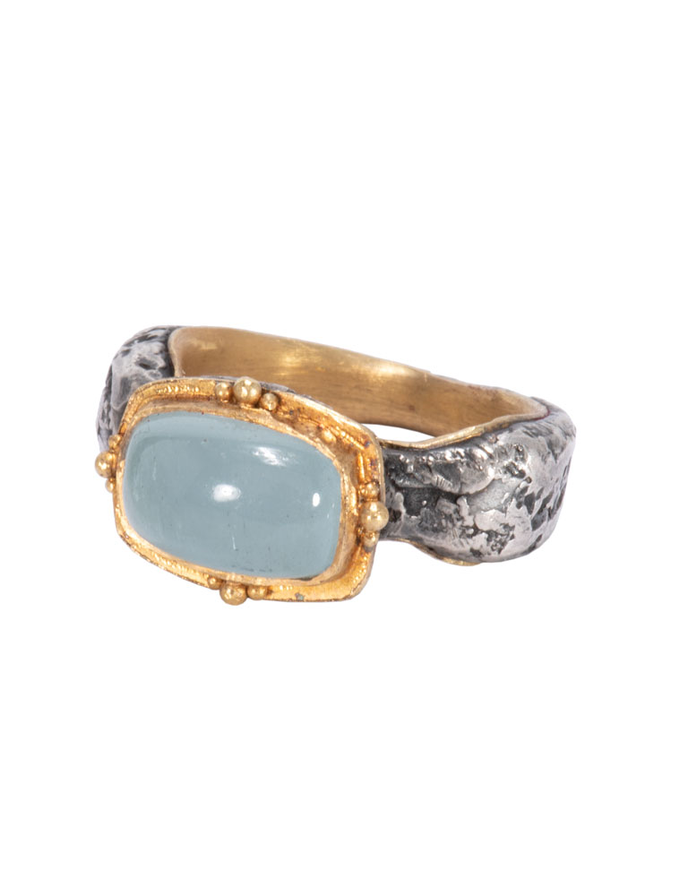 Aquamarine Bezel Ring