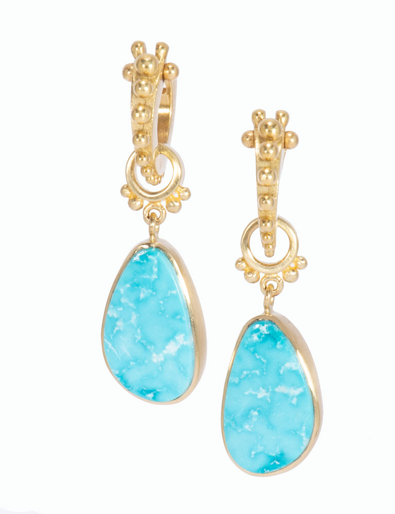 Kingman Turquoise Bing Drops