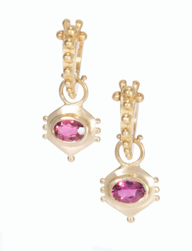 Pink Rubellite Hexi Drops