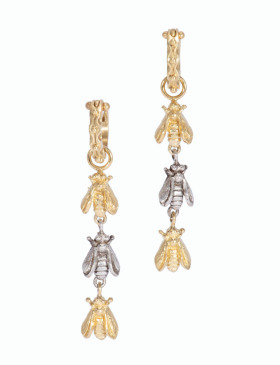 Mixed Metal Triple Honeybee Drops