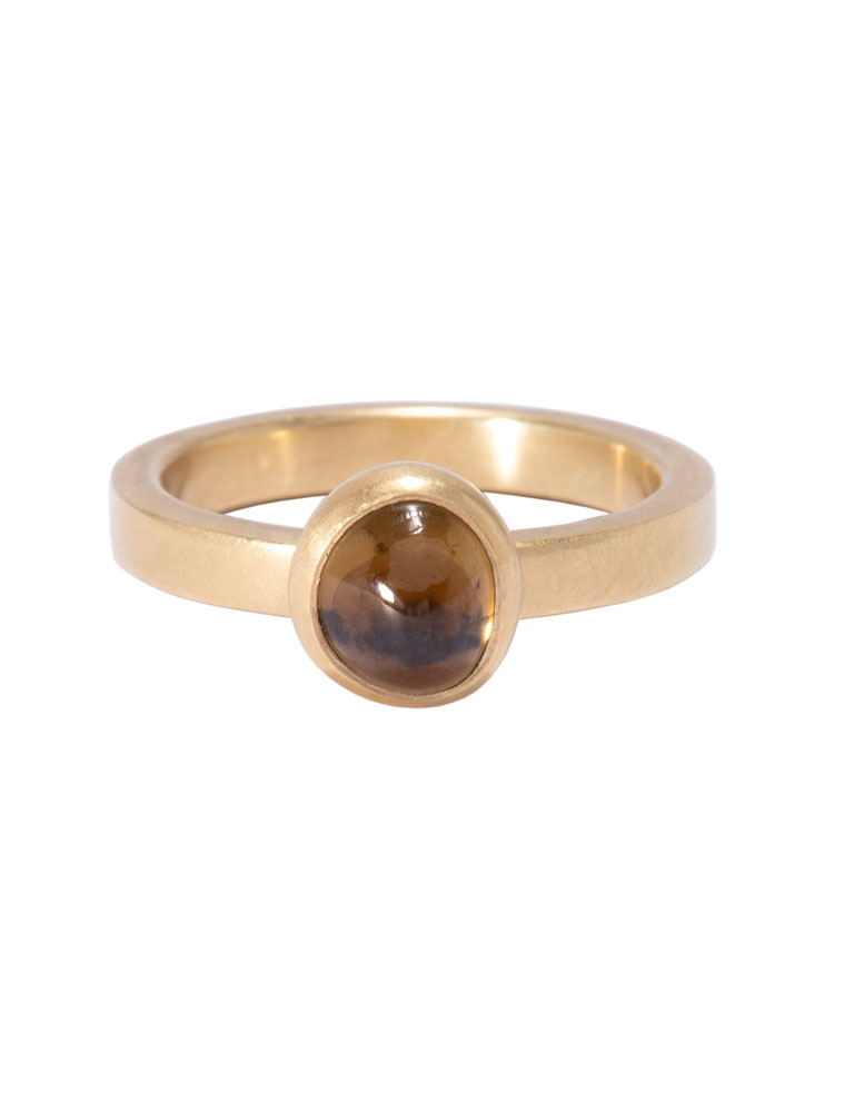 Cognac Sapphire Jellybean Ring
