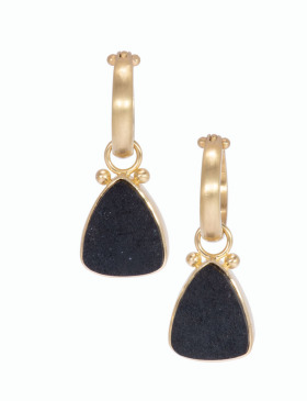Black Jade Rounded Triangle Drops