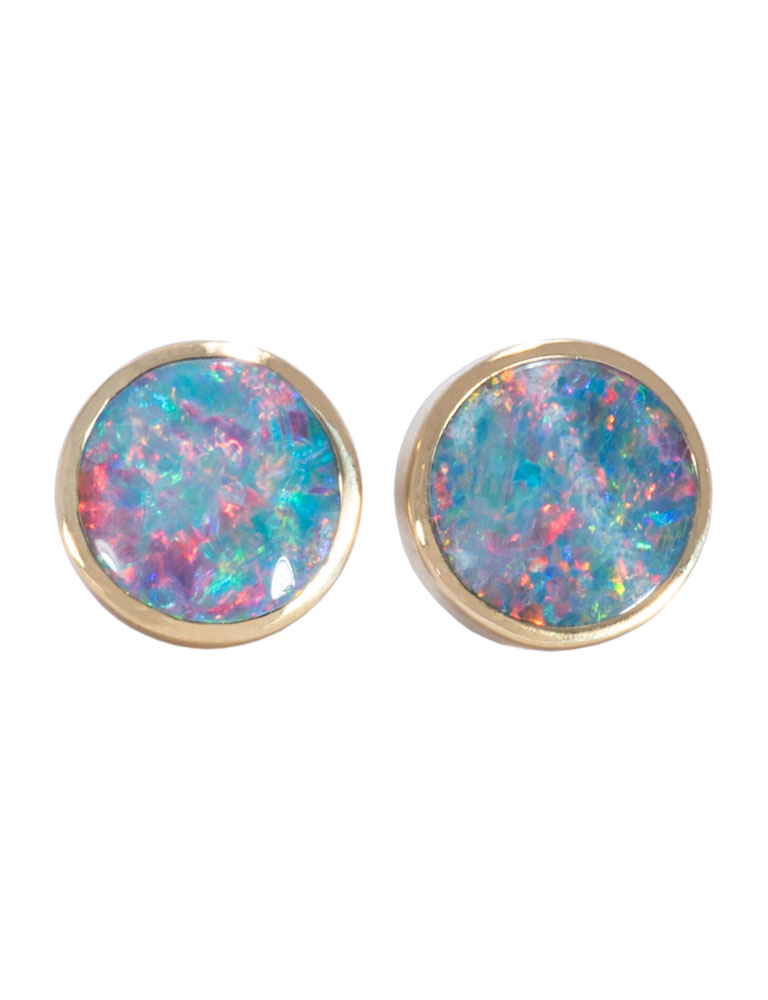 Opal Doublet Studs 8mm