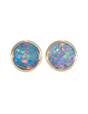 Opal Doublet Studs 7mm