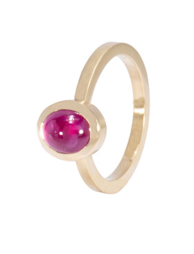 Oval Ruby Cabochon Ring