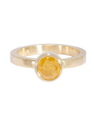 Faceted Yellow Diamond Ring Main View