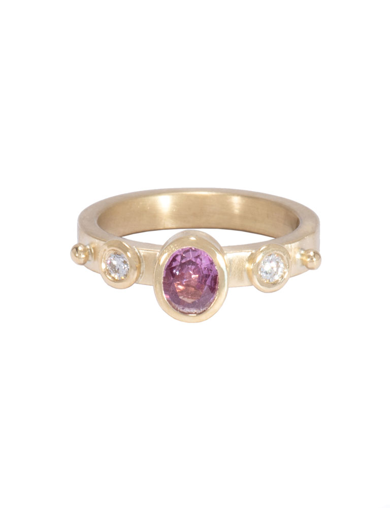 Pink Sapphire Queen of Cups Ring