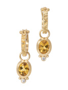 Beaded Golden Beryl and Diamond Moondrops Main View