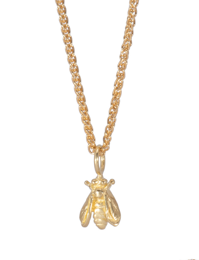 Gold honey bee on sale pendant