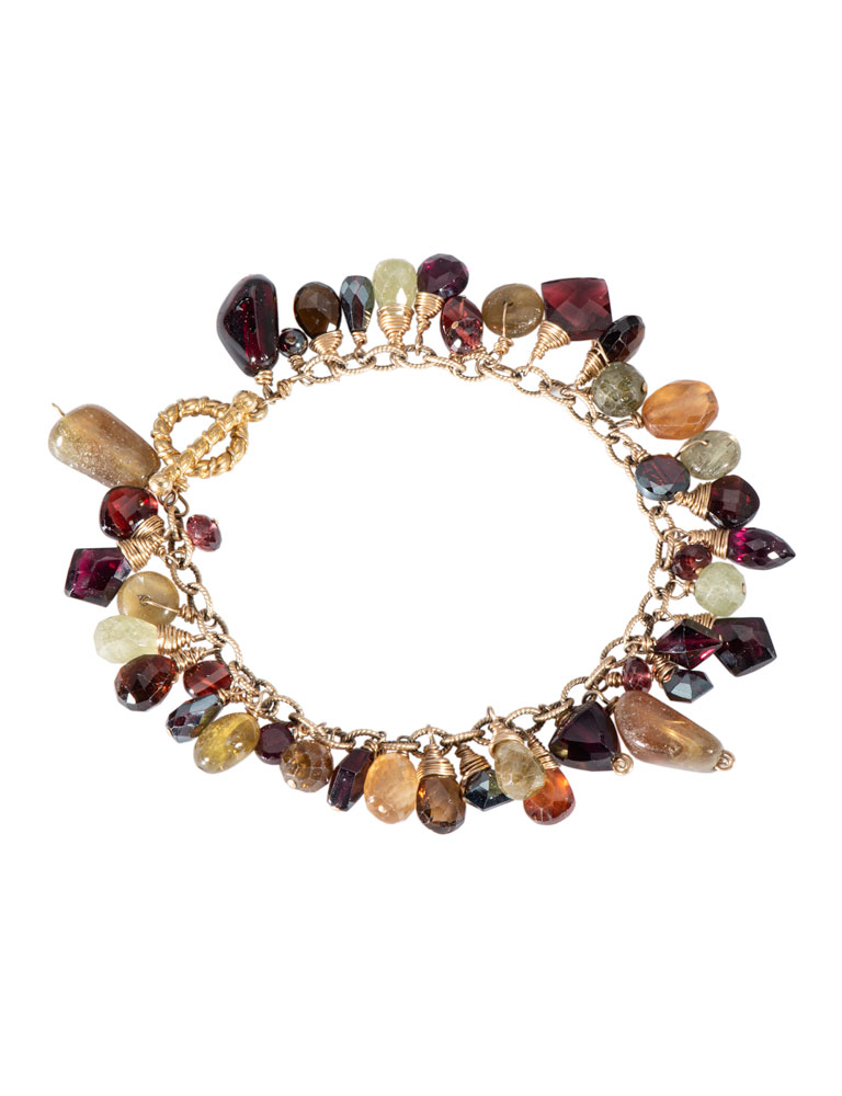 Garnet deals charm bracelet