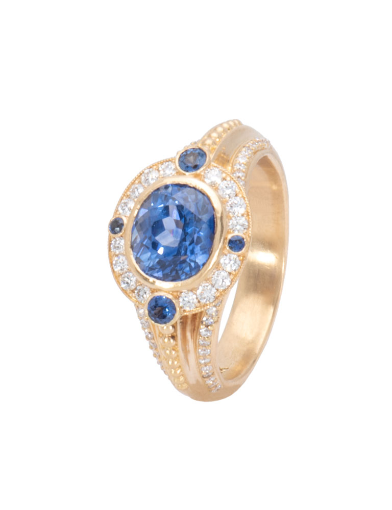 Blue Sapphire Elizabeth Ring