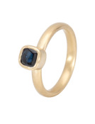 Buff Top Square Sapphire Ring Main View