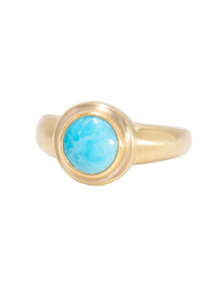 Sleeping Beauty Turquoise Signet Ring