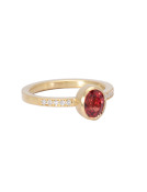 Faceted Ruby Be Mine Ring Main View