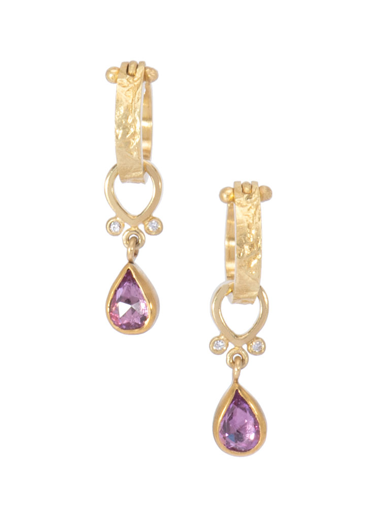 Pink Sapphire Anjou Drops