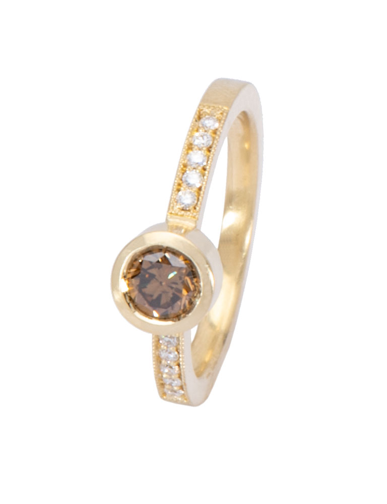 Cognac Diamond Be Mine Ring