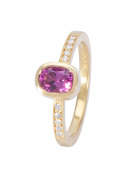 Oval Pink Sapphire Be Mine Ring Main View