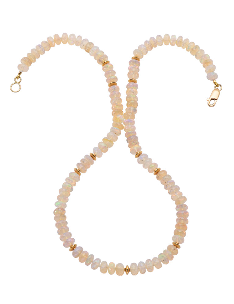 Ethiopian Opal Pastel Bead Necklace