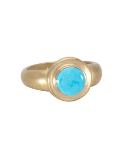 Blue Gem Turquoise Halo Ring