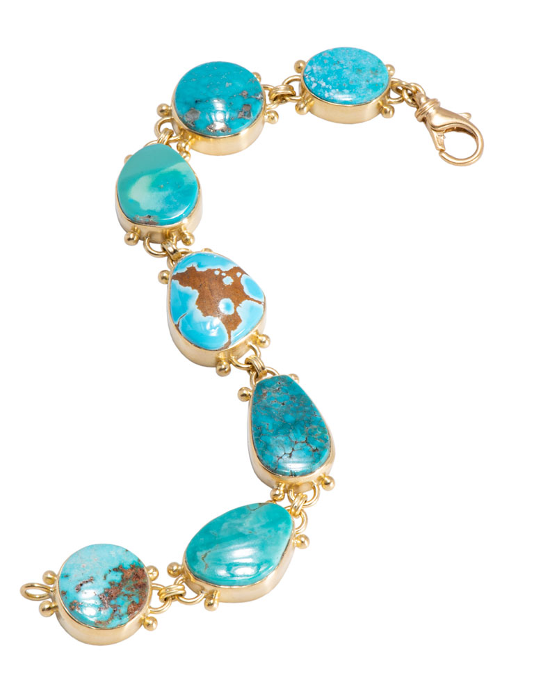 Domestic Turquoise Seven-link Bracelet
