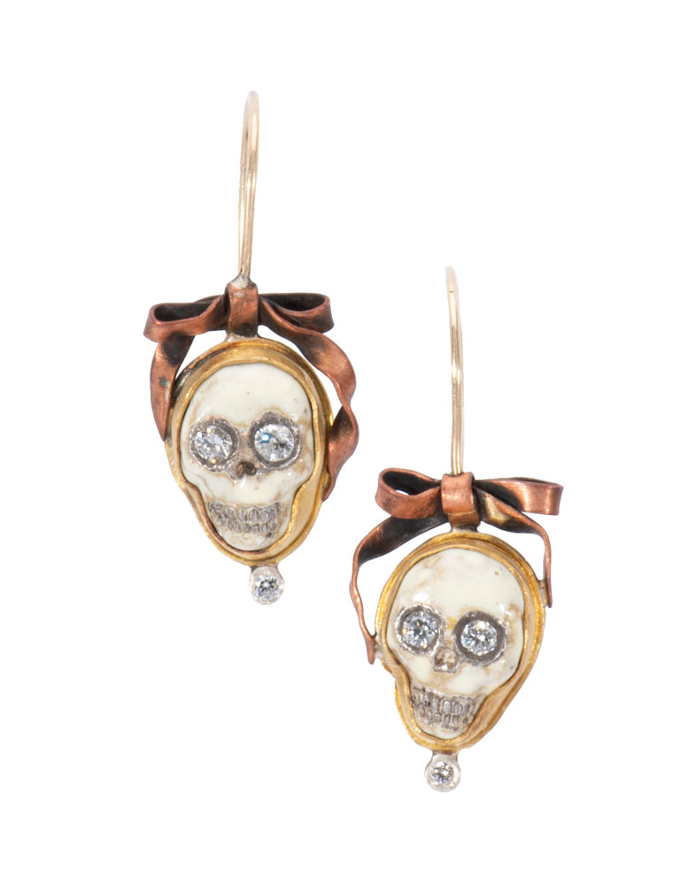 Skulls and Bows Earrings