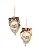 Skulls and Bows Earrings Main View
