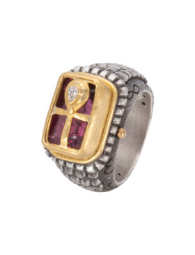Torumaline Ankh Ring