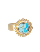 Turquoise Sunflower Ring Main View