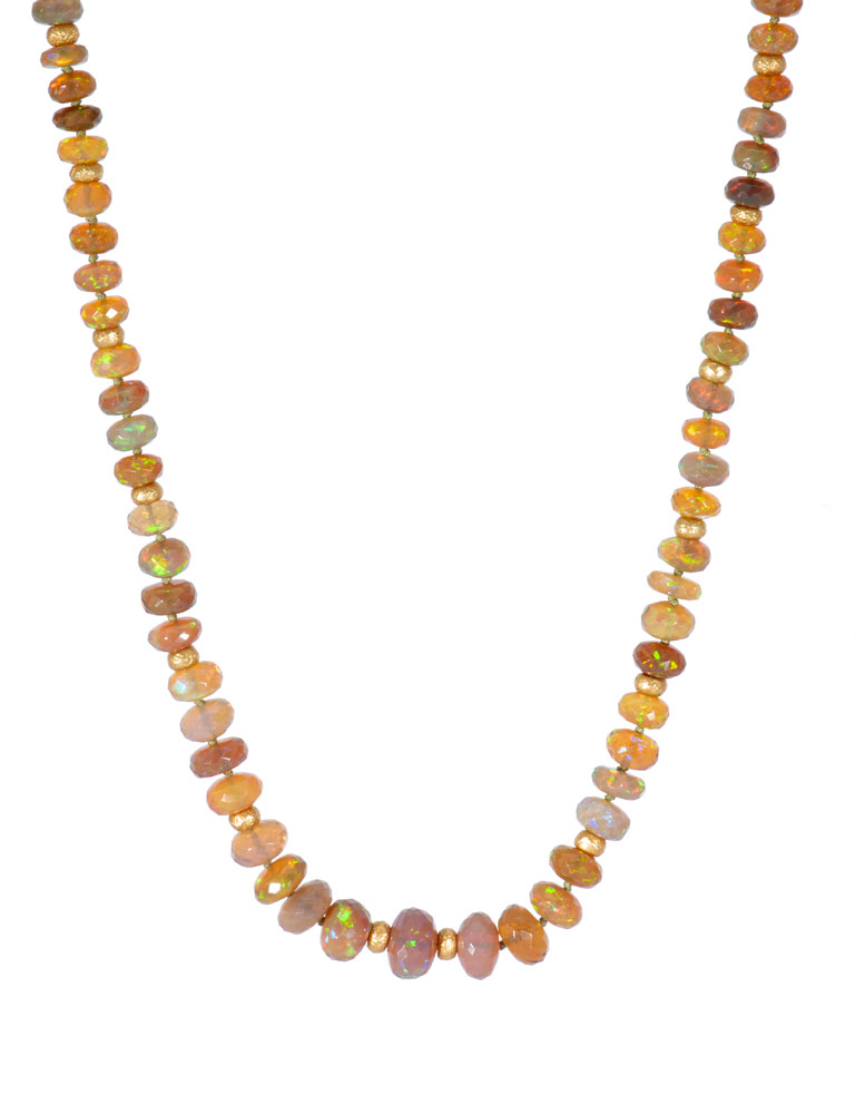 Ethiopian Opal and Rondelle Necklace