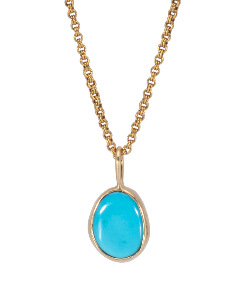 Sleeping Beauty Turquoise Ovo Pendant-small