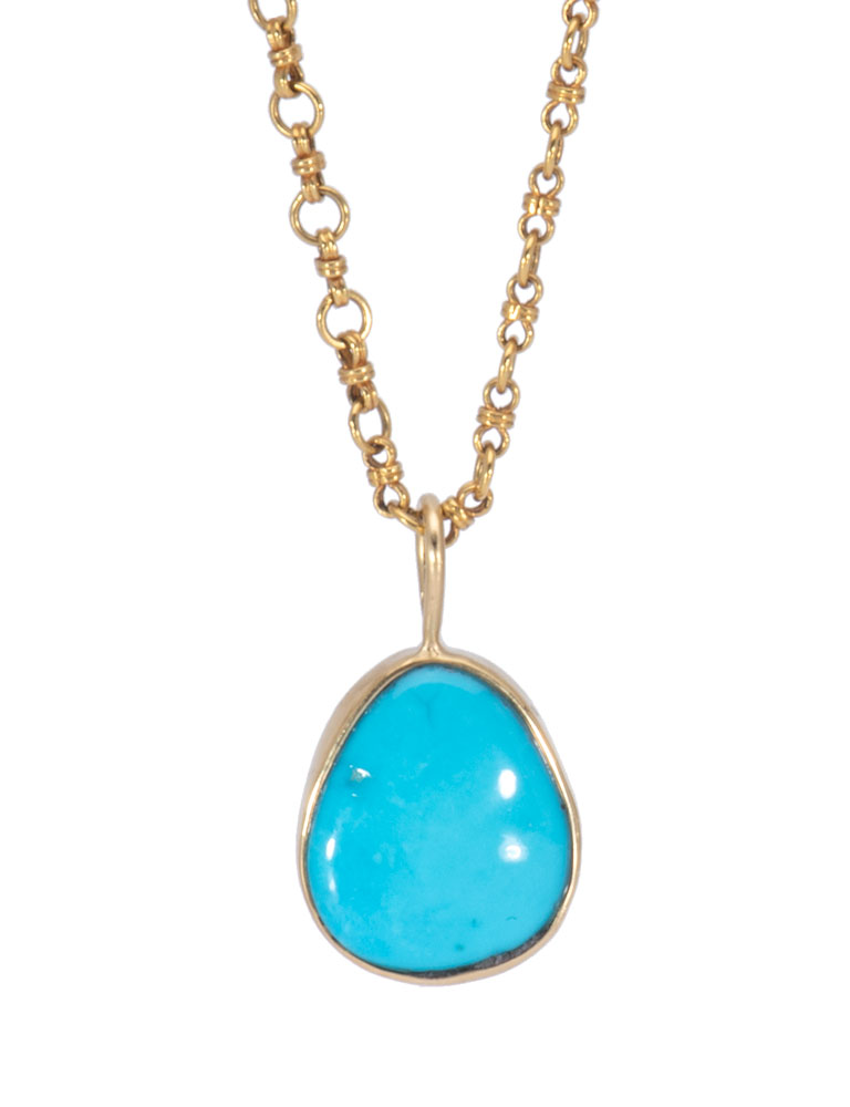 Sleeping Beauty Turquoise Pera Pendant-medium