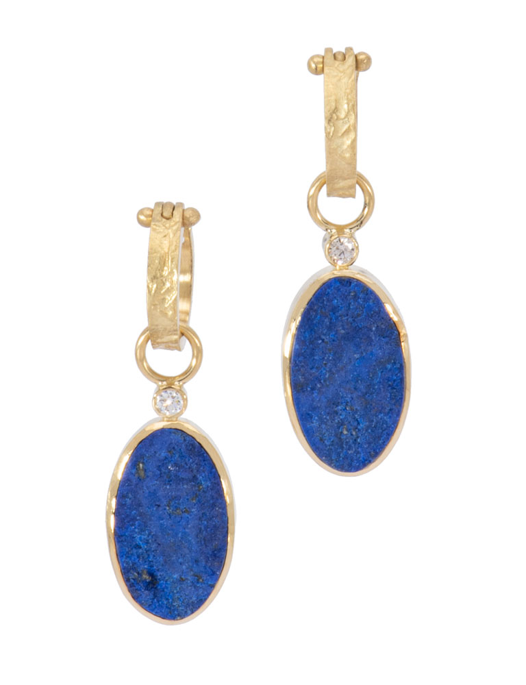 Oval Lapis Surface Drops