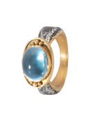 Blue Topaz Cabochon Ring Main View