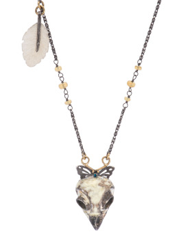 Screech Owl Skull Necklace