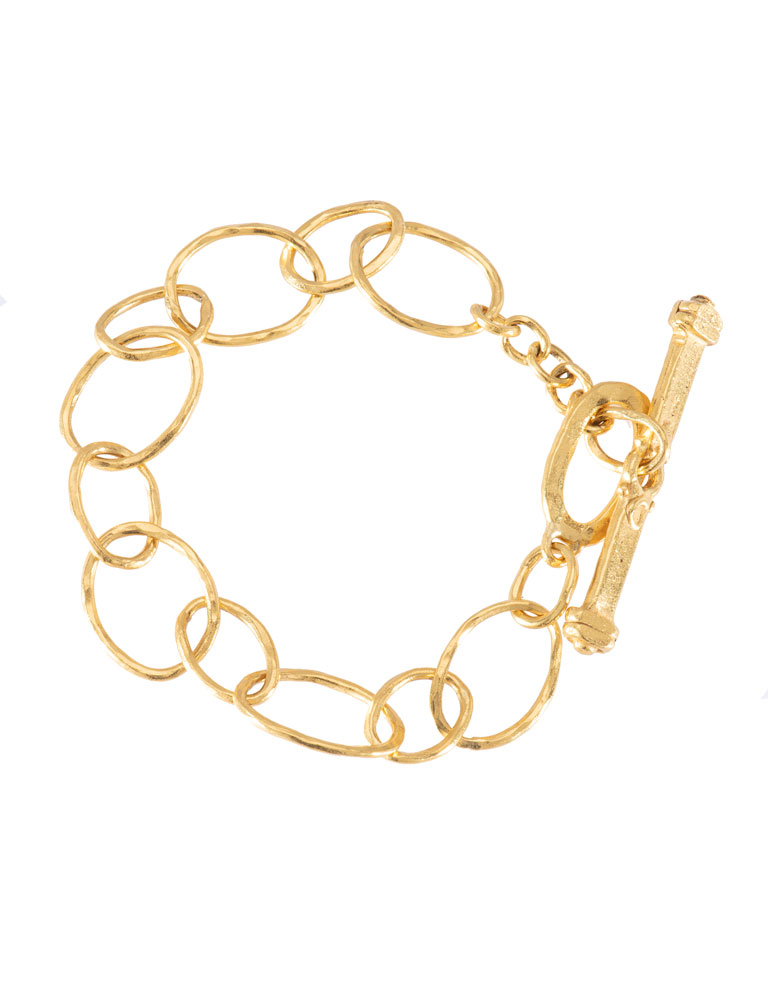 Oval Link Bracelet in 22kt Gold