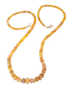Ethiopian Hydrophane Opal Necklace 24"